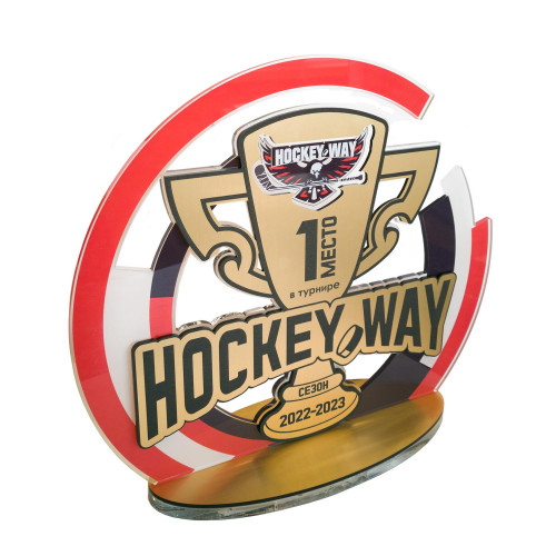 Приз из акрила с пластиком 2-слойный с УФ-печатью