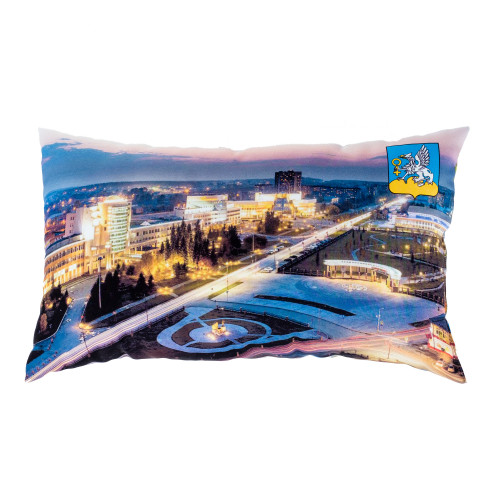 Подушка прямоугольная из габардина с полной запечаткой