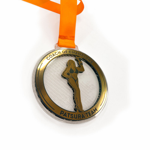 Медаль из акрила с пластиком 3-слойная (один слой пластика)