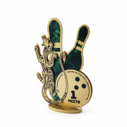 Приз 2-слойный из металла с УФ-печатью