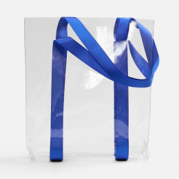 Шопер Clear Fest, ver.2, прозрачный с синими ручками