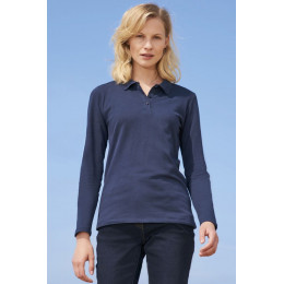 Рубашка поло женская с длинным рукавом Perfect LSL Women, серый меланж