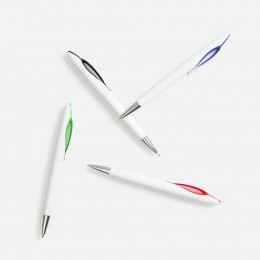 Ручка шариковая Nave, белая с красным