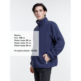 Куртка флисовая унисекс Nesse, темно-синяя