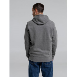 Толстовка на молнии с капюшоном унисекс King, темно-серый меланж