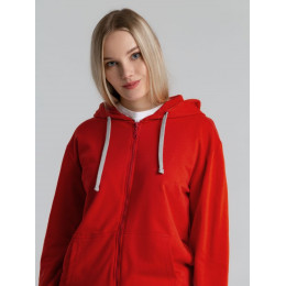 Толстовка на молнии с капюшоном Unit Siverga, красная
