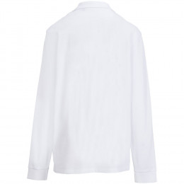 Рубашка поло унисекс с длинным рукавом Pacific LSL, белая