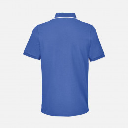 Рубашка поло унисекс Palermo, ярко-синяя с белым