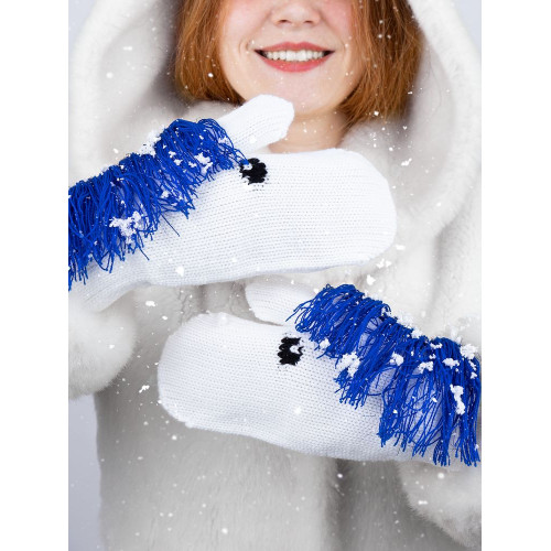 Варежки «Игогошки», с синей гривой