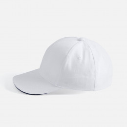 Бейсболка Long Beach, белая с темно-синим