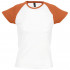 Футболка женская Milky 150, белая с оранжевым Футболка женская Milky 150, белая с оранжевым