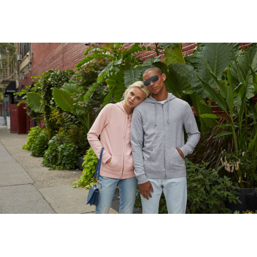 Толстовка на молнии с капюшоном унисекс BNC Inspire (Organic), белая