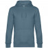 Толстовка с капюшоном унисекс King, серо-синяя Толстовка с капюшоном унисекс King, серо-синяя