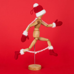 Подвеска на елку «Вьюжка», носочки, красная