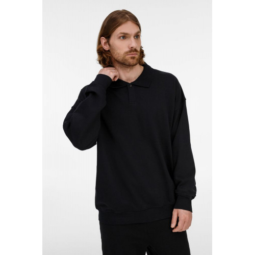 Свитшот оверсайз унисекс S6, черный