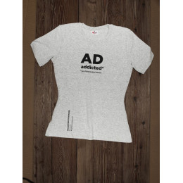 Футболка женская T-bolka Stretch Lady, серый меланж