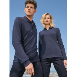 Рубашка поло мужская с длинным рукавом Perfect LSL Men, ярко-синяя