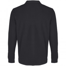 Рубашка поло унисекс с длинным рукавом Pacific LSL, черная