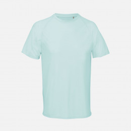 Футболка спортивная унисекс Vortex, зелено-голубая