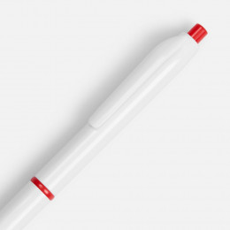 Ручка шариковая Bright Pop, белая с красным