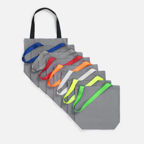 Шопер B5, серый с широкими серыми ручками