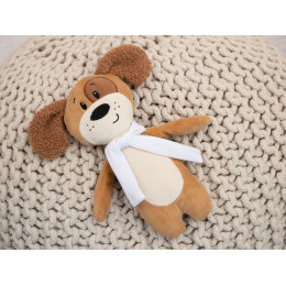 Мягкая игрушка Beastie Toys, собачка с белым шарфом