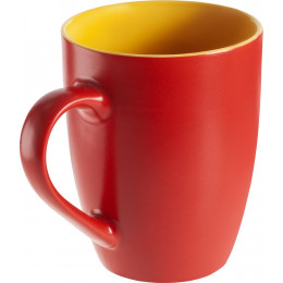 Кружка Bright Tulip, матовая, красная с желтым