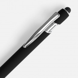 Ручка шариковая Pointer Soft Touch со стилусом, черная