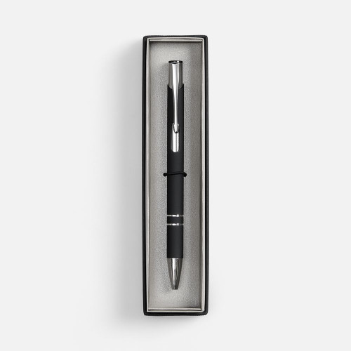 Ручка шариковая Keskus Soft Touch в футляре, черная