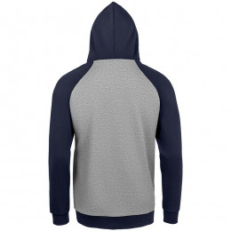 Толстовка унисекс Seattle, серый меланж с темно-синим