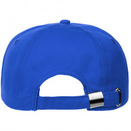Бейсболка Canopy, ярко-синяя с белым кантом