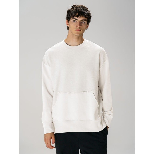 Свитшот оверсайз унисекс Vozduh, молочно-белый