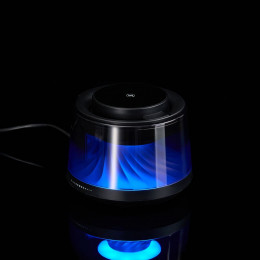 Bluetooth-колонка с подсветкой и беспроводной зарядкой Quantium, черная