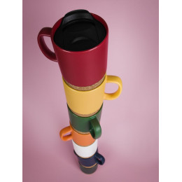 Кружка с пробковой подставкой Corky Walk, оранжевая