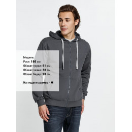 Толстовка на молнии с капюшоном Siverga, темно-серая (графит)