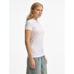 Рубашка поло женская Brandy Women, белая с темно-синим