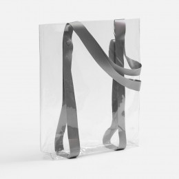 Шопер Clear Fest, ver.2, прозрачный с серыми ручками