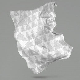 Плед «Танцующий лес», белый с серебристым