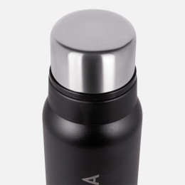 Термос Relaxika 1000 со стикерпаком, черный