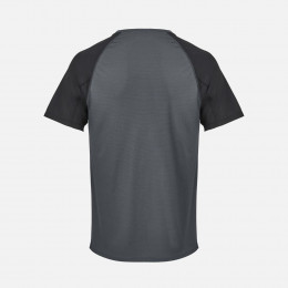 Футболка спортивная унисекс Vortex, черная с темно-серым