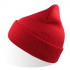 Шапка вязаная двойная Wind-S, красный, 100% переработанный полиэстер Шапка вязаная двойная Wind-S, красный, 100% переработанный полиэстер